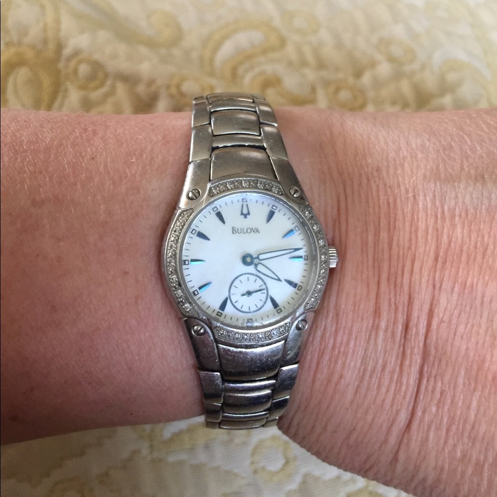 Bulova Ladies Diamond Watch - Picture 1 of 3